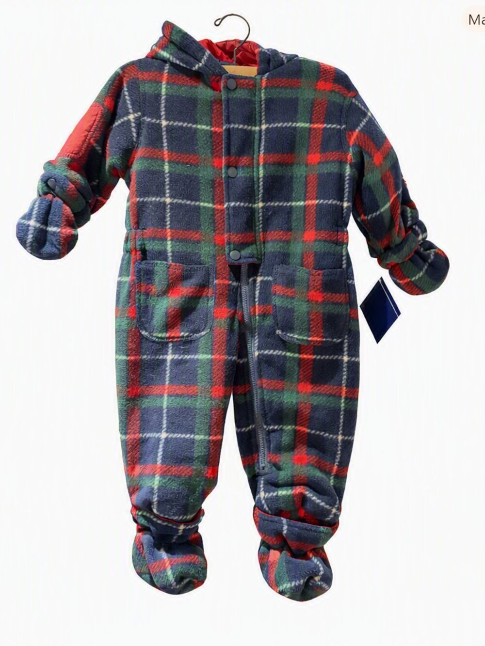Rothschild Winter Fleece Winter Snow Suit Size 24 Months NWT Vintage Plaid